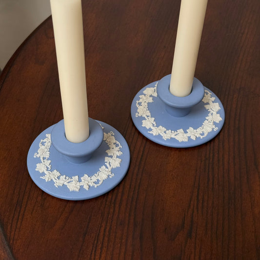 Jasperware Ceramic Candlestick